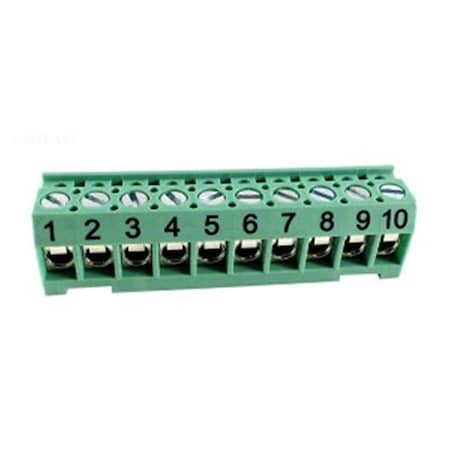 Perfectpitch Champlain Plastics 6610Plus Terminal Bar 10 - Pin - Green PE3333061
